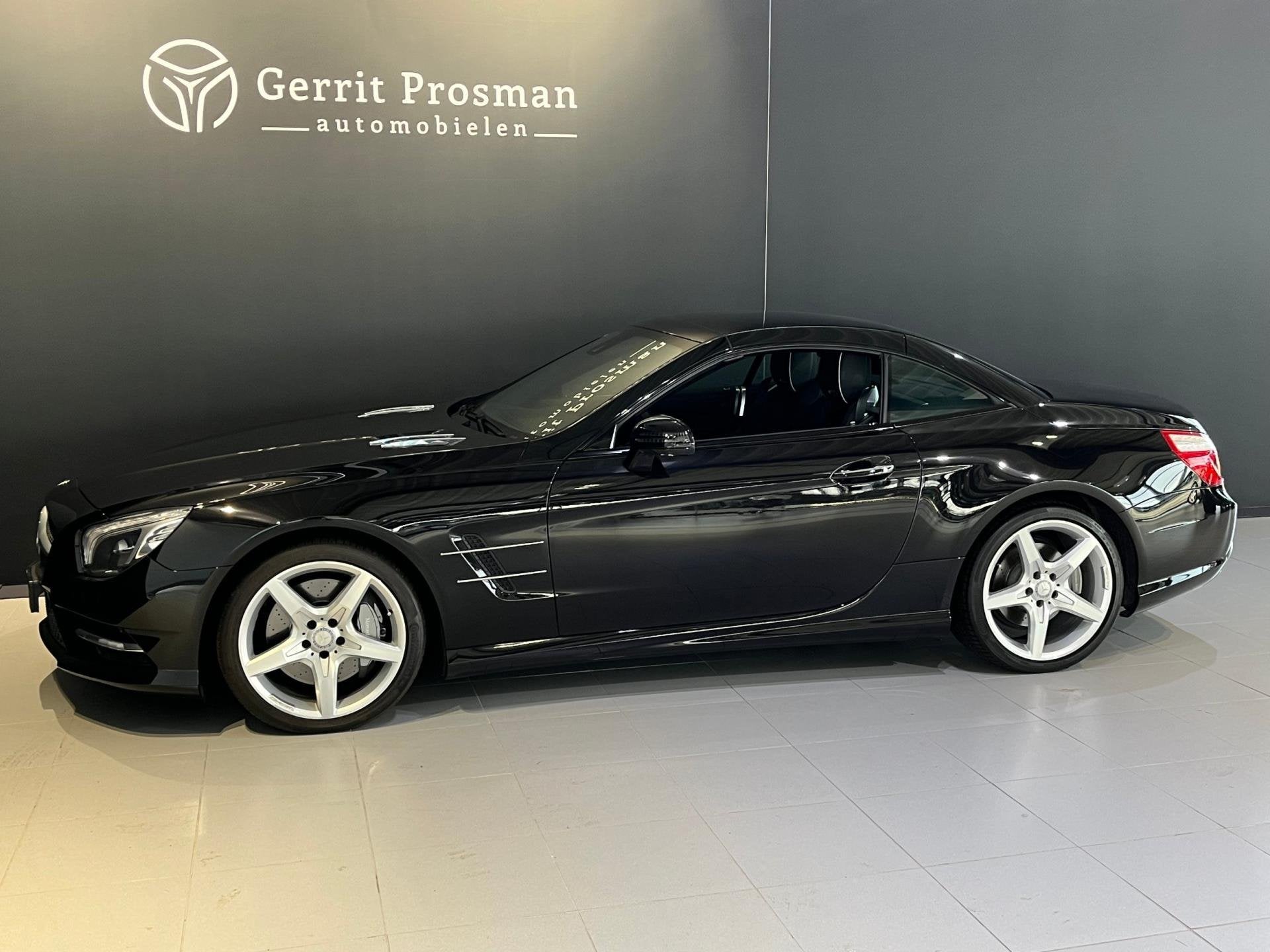 Mercedes-Benz SL-klasse 500 V8 AMG | 6.505 km! | Gecert. his, Auto's, Gebruikt, Cabriolet, Automatische klimaatregeling, Zwart