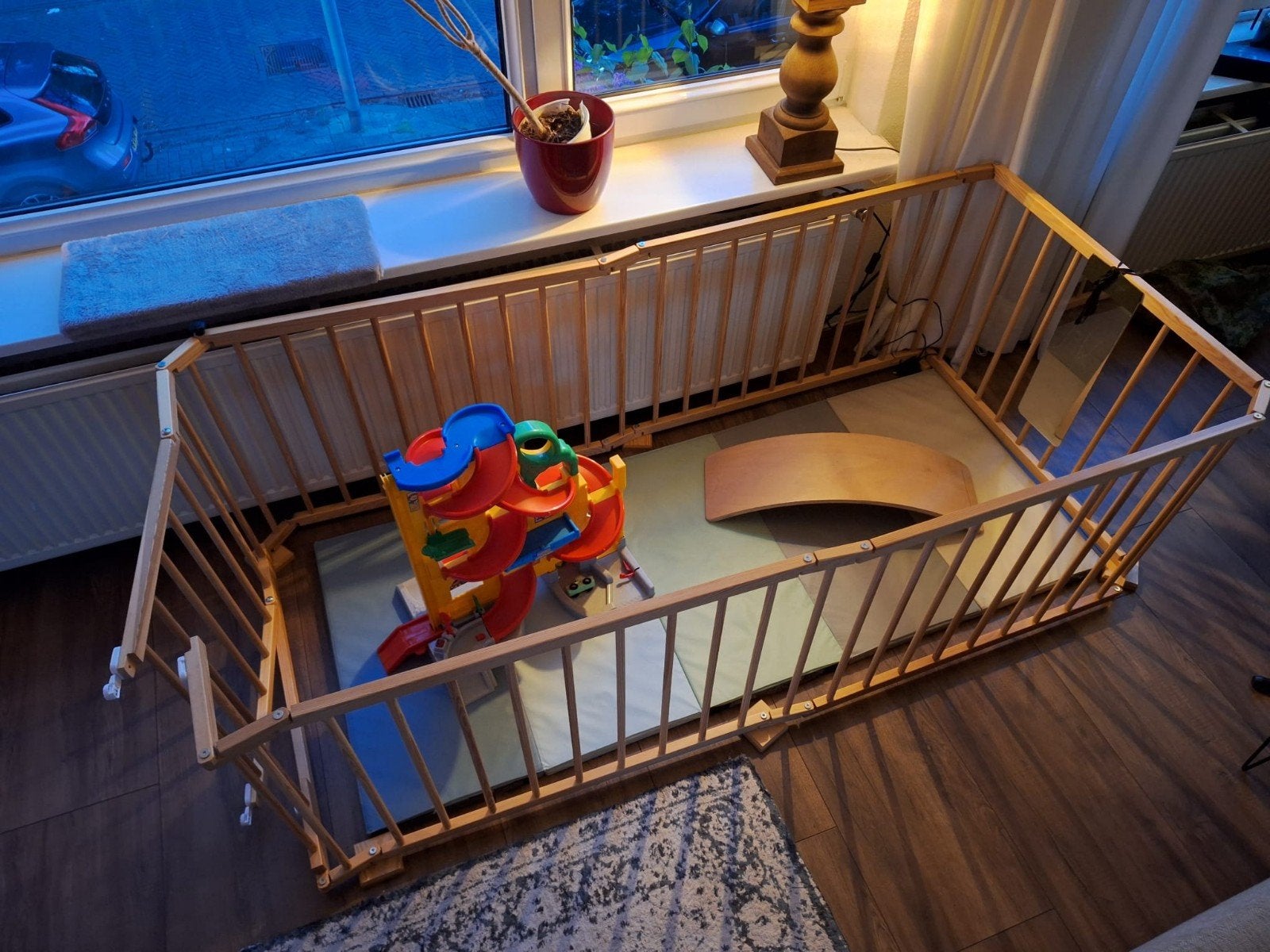 Houten grondbox (playpen, kinderbox, kruiphek), Ophalen, Zo goed als nieuw, Overige vormen
