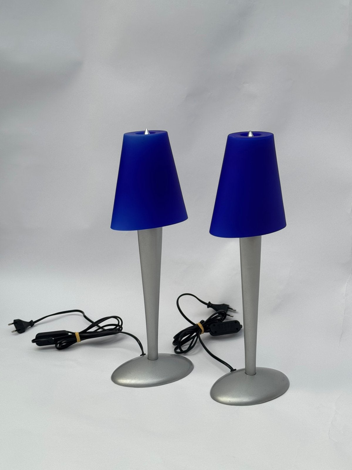 IKEA Kvartett B9417 Vintage 1990s Nachtlampjes, Blauw Retro, Ophalen of Verzenden, Zo goed als nieuw, Glas