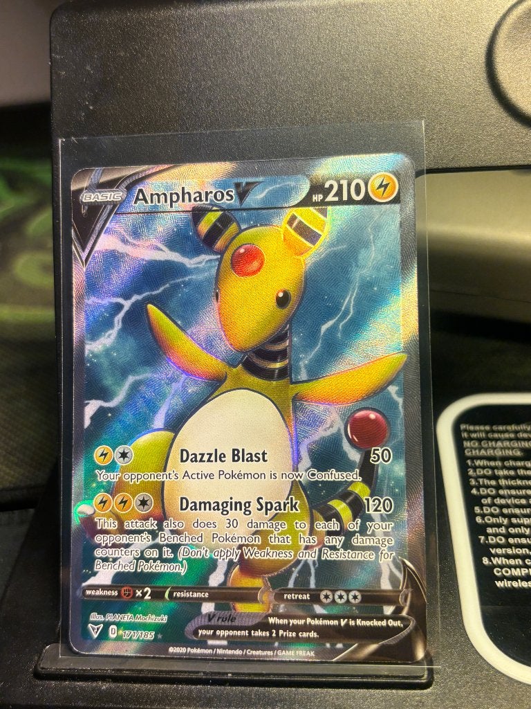Pokémon - Ampharos, Ophalen of Verzenden, Nieuw, Losse kaart, Foil