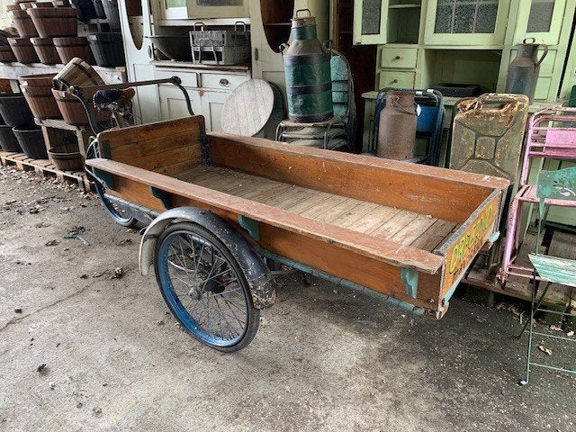 Antieke Bakfiets - Uniek Decoratiestuk - Vintage, Ophalen