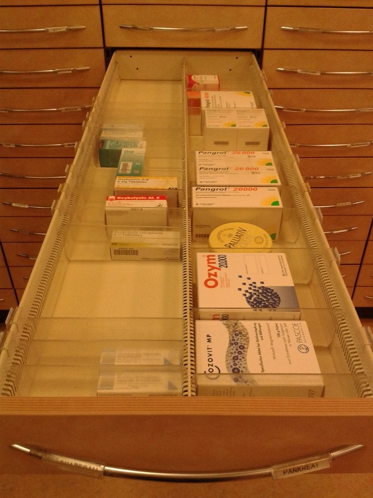 Lade-vakverdeler van Apotheek, Kunststof, Verzenden, 50 tot 100 cm, Minder dan 100 cm