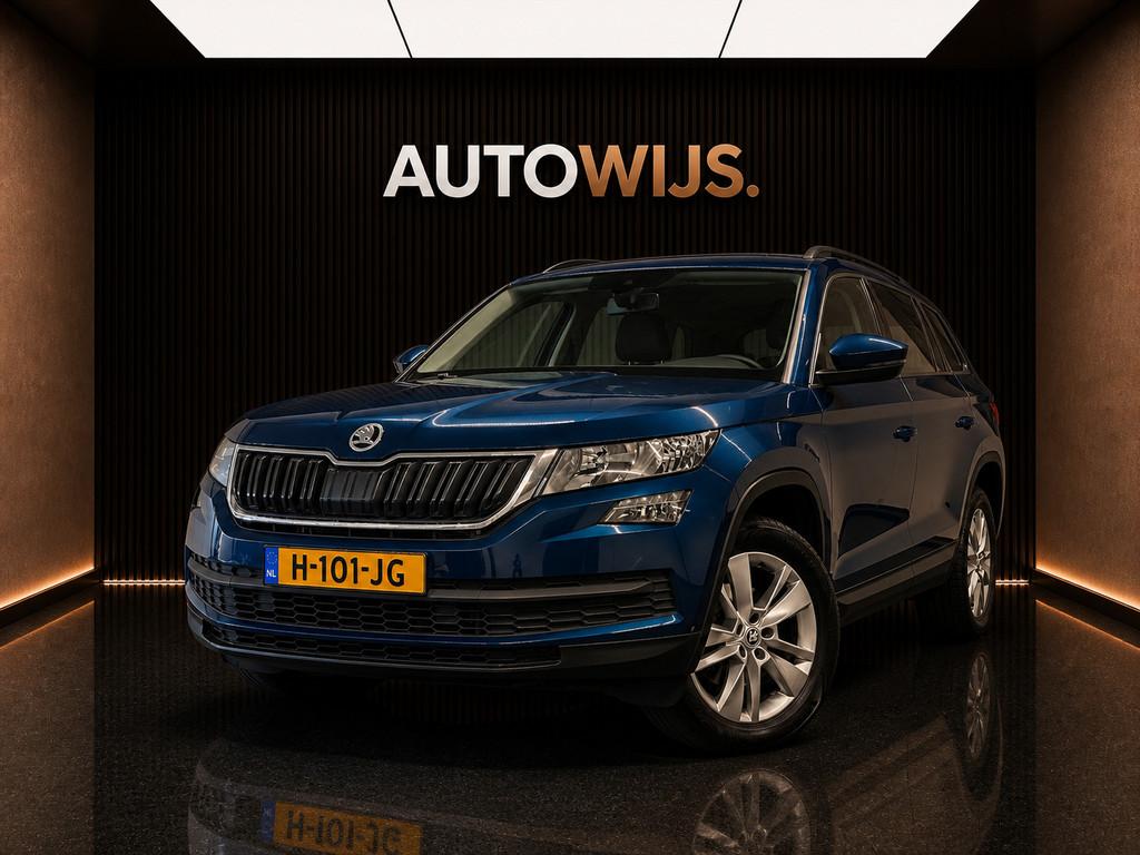 Skoda Kodiaq 1.5 TSI Ambition|AUT|TREKHAAK|PDC|GOED ONDERHOU, Auto's, Stof, 4 cilinders, 150 pk, Blauw