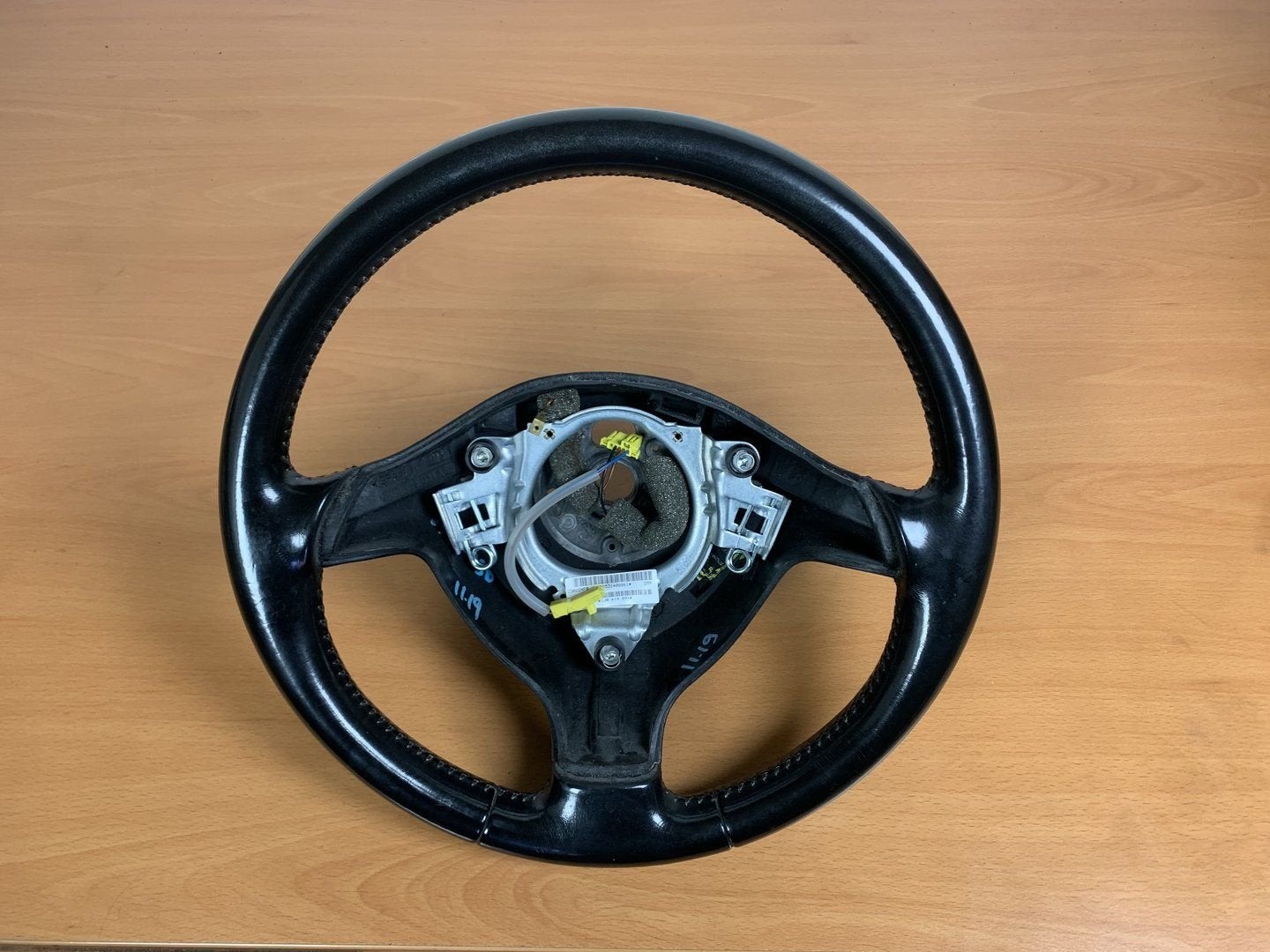 Leren stuurwiel vw golf 4 + cabrio - skoda fabia I 3-spaaks, Gebruikt, -, -, Volkswagen