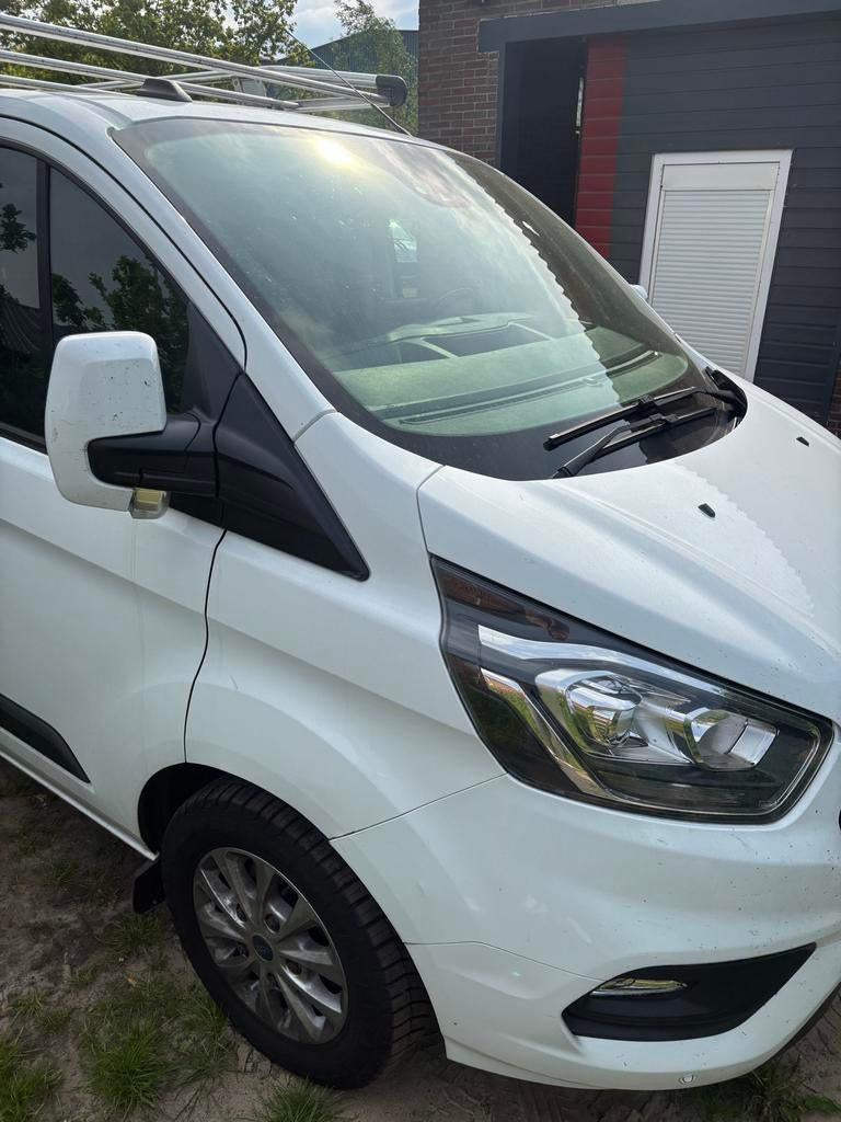 Ford Transit Custom GB 2.0 Tdci 130PK 320 L2h1 2019 Wit, Voorwielaandrijving, Euro 5, 1995 cc, Zwart
