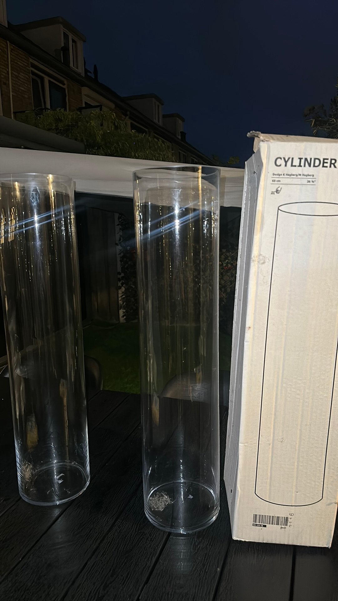 Twee IKEA Cylinder vazen, Ophalen