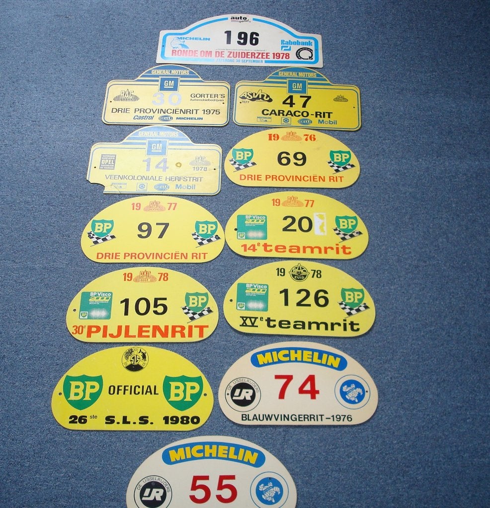 AUTO RALLY BORDJES JAREN 70, Ophalen of Verzenden, Reclamebord