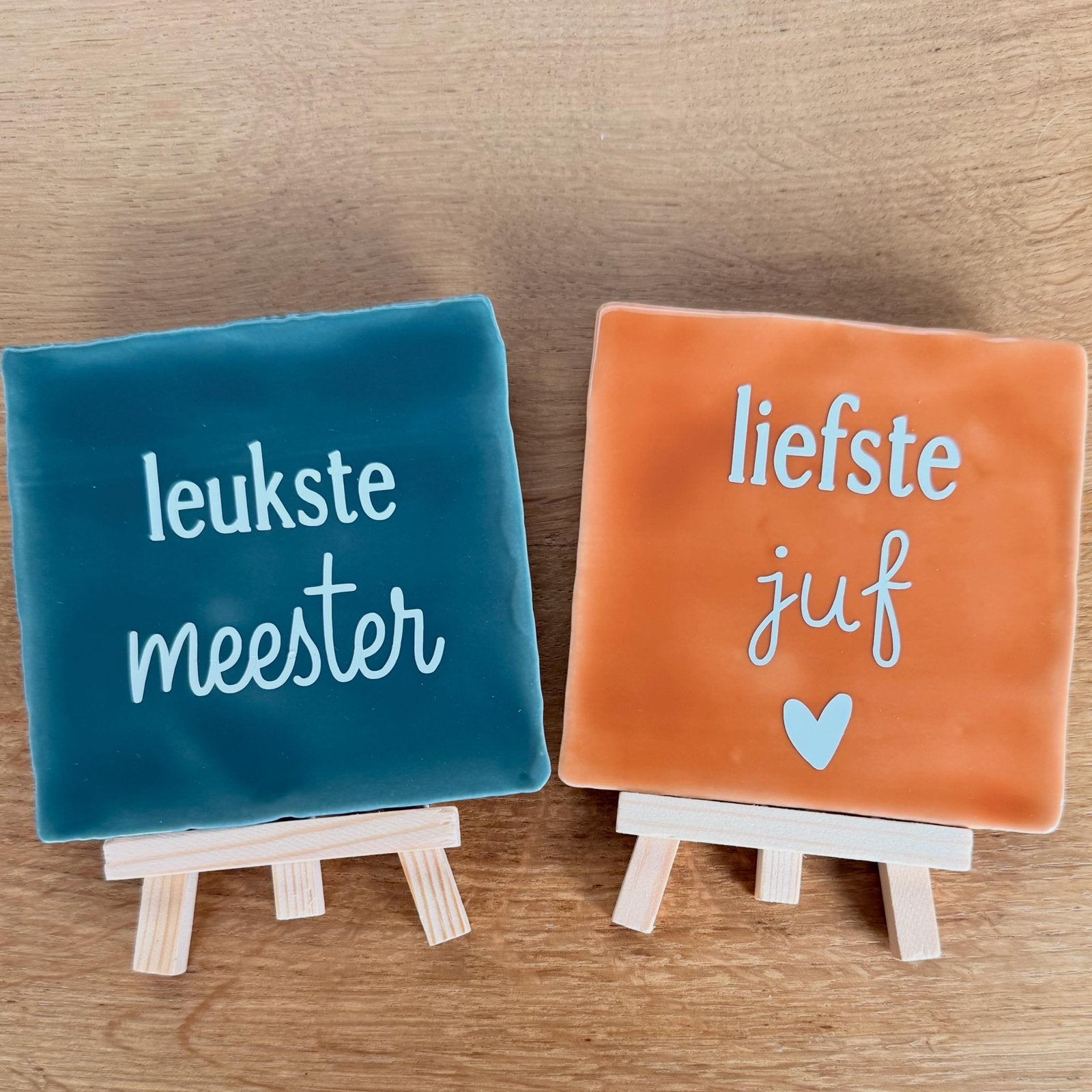 Cadeautje meester of juf - gepersonaliseerd bedankje, Ophalen of Verzenden, Nieuw, Meerkleurig, Steen/keramiek