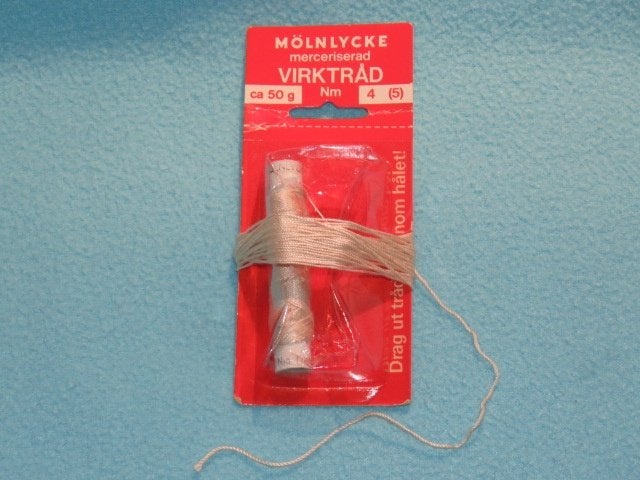 Vintage dun garen Mölnlycke naturel nr. 4, ong 100 mtr NIEUW, Ophalen of Verzenden, Nieuw, Breien of Haken, Wol of Garen
