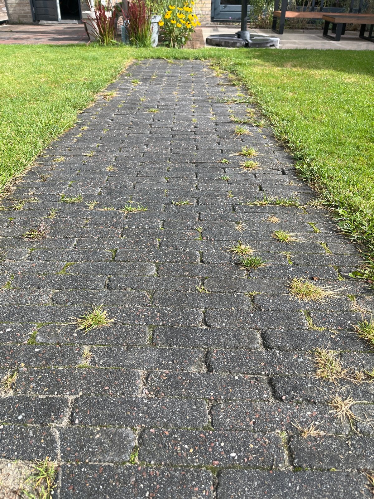8m2 Grijze Tuinpad Bestrating incl. Opsluitbanden - Gratis!, Tuin en Terras, Ophalen, Gebruikt, Klinkers, 5 tot 10 m²