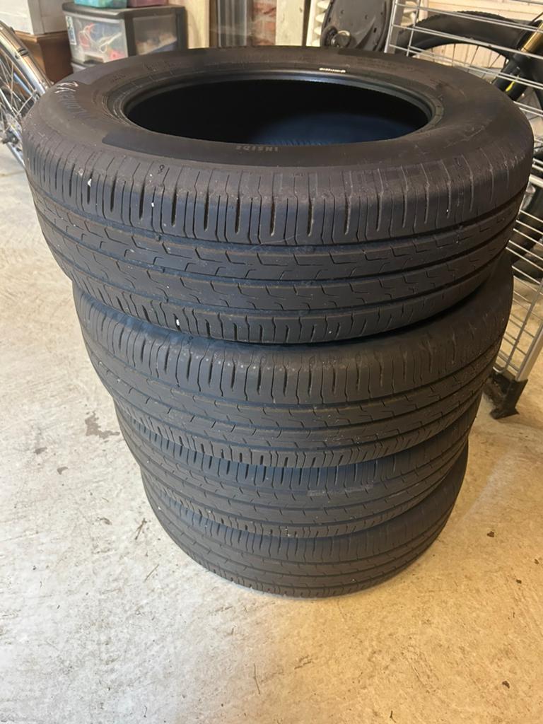 4 Continental 185/65 R15 H zomerbanden, 100 km mee gereden, Auto diversen, Auto-accessoires, Nieuw, Ophalen