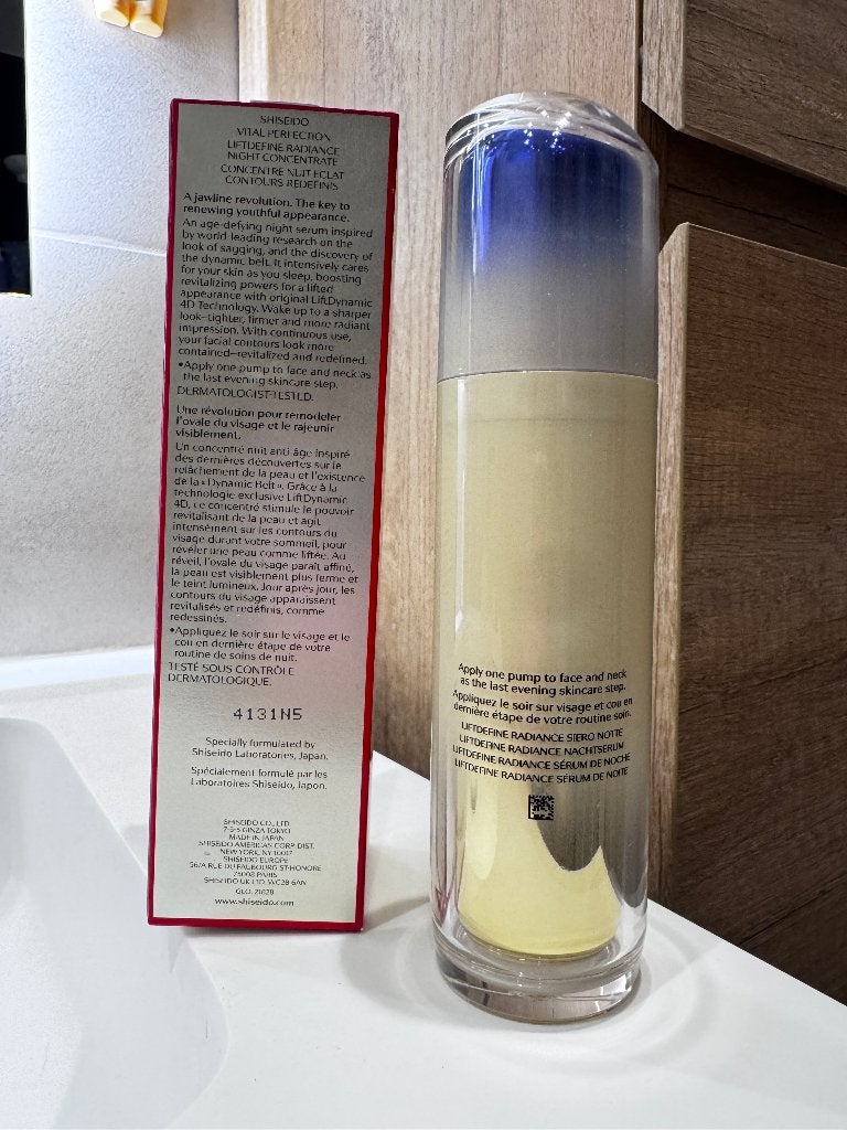 Shiseido Vital Perfection LiftDefine Night Concentrate 80ml, Ophalen of Verzenden, Nieuw, Gehele gezicht, Verzorging