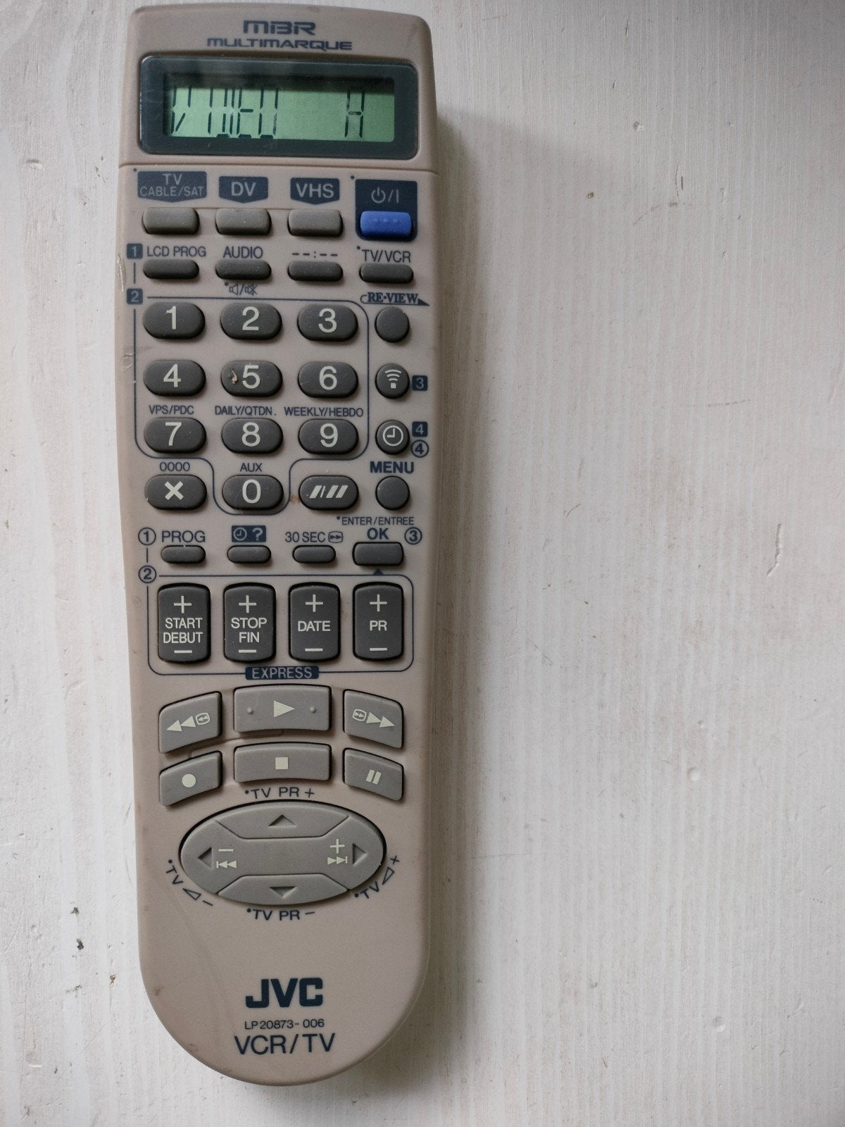 JVC MBR multi marque afstand bediening, Ophalen, Zo goed als nieuw, Tv, Met display