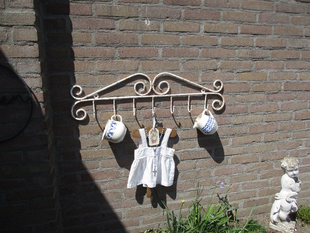 brocante gietijzeren wandrek / kapstok  breedte, Ophalen