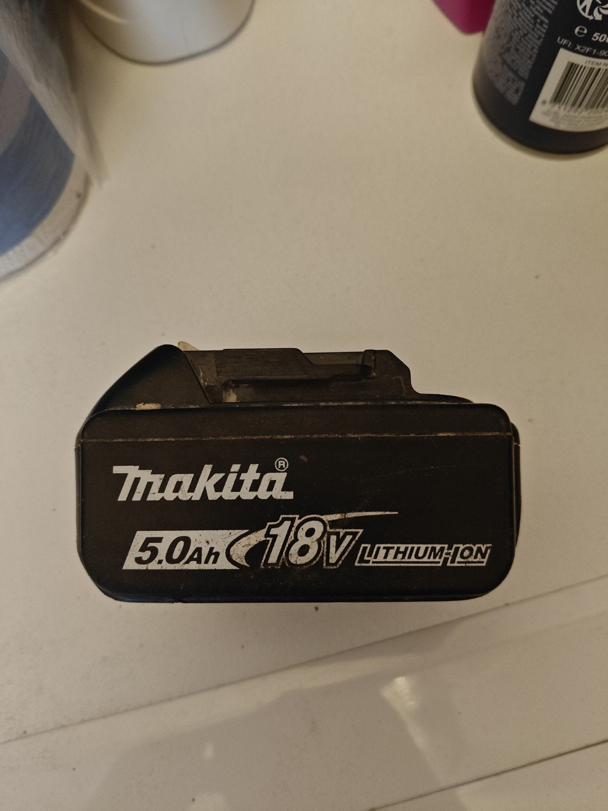 Makita 18V 5.0Ah Lithium-Ion Accu, Ophalen of Verzenden, Gebruikt