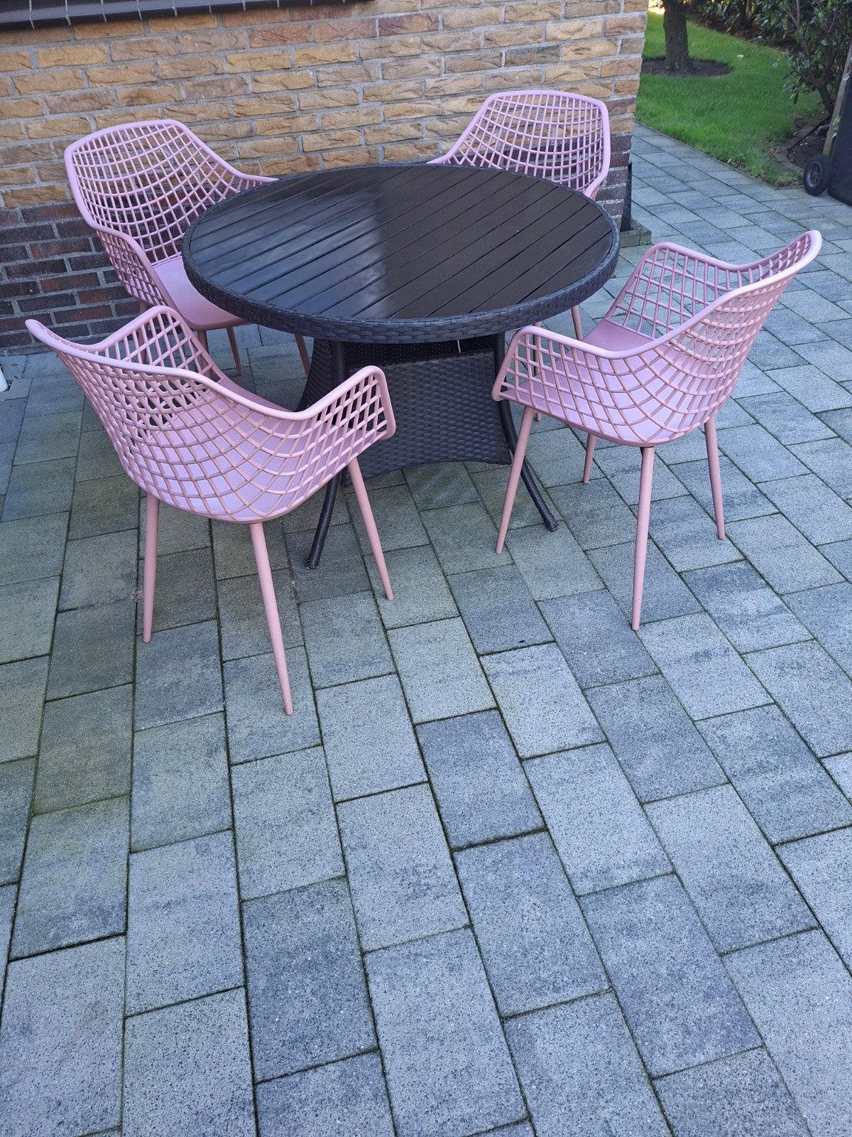 Tuinset tafel met 4 stoelen, Ophalen, Gebruikt