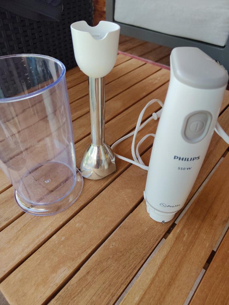 Philips Promix Staafmixer 550W - Ideaal voor Caravan, Minder dan 1 liter, Ophalen of Verzenden, Gebruikt, 1 snelheid