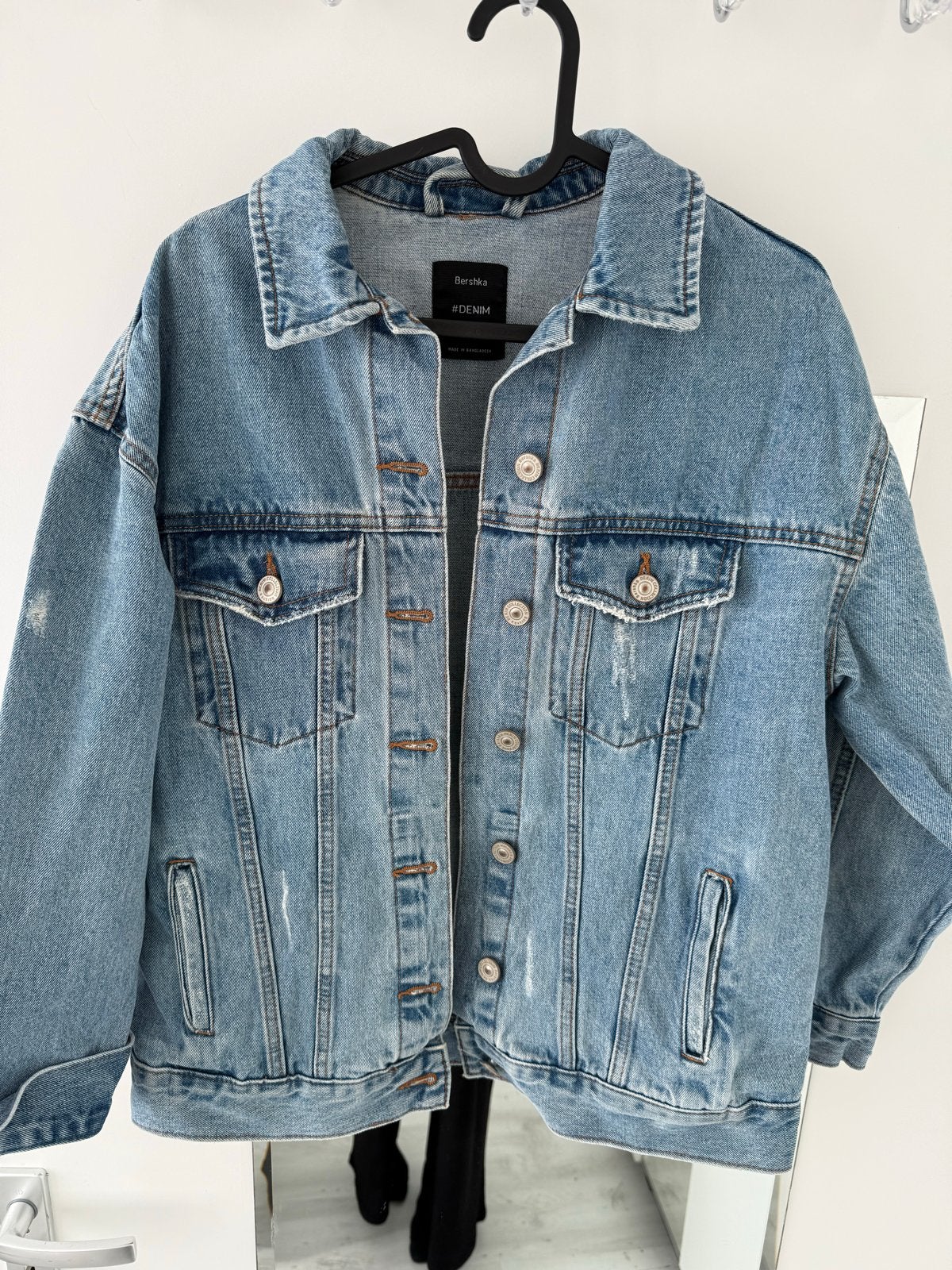 Bershka spijkerjasje #DENIM - Maat XS, Ophalen of Verzenden, Gedragen, Maat 34 (XS) of kleiner, Blauw