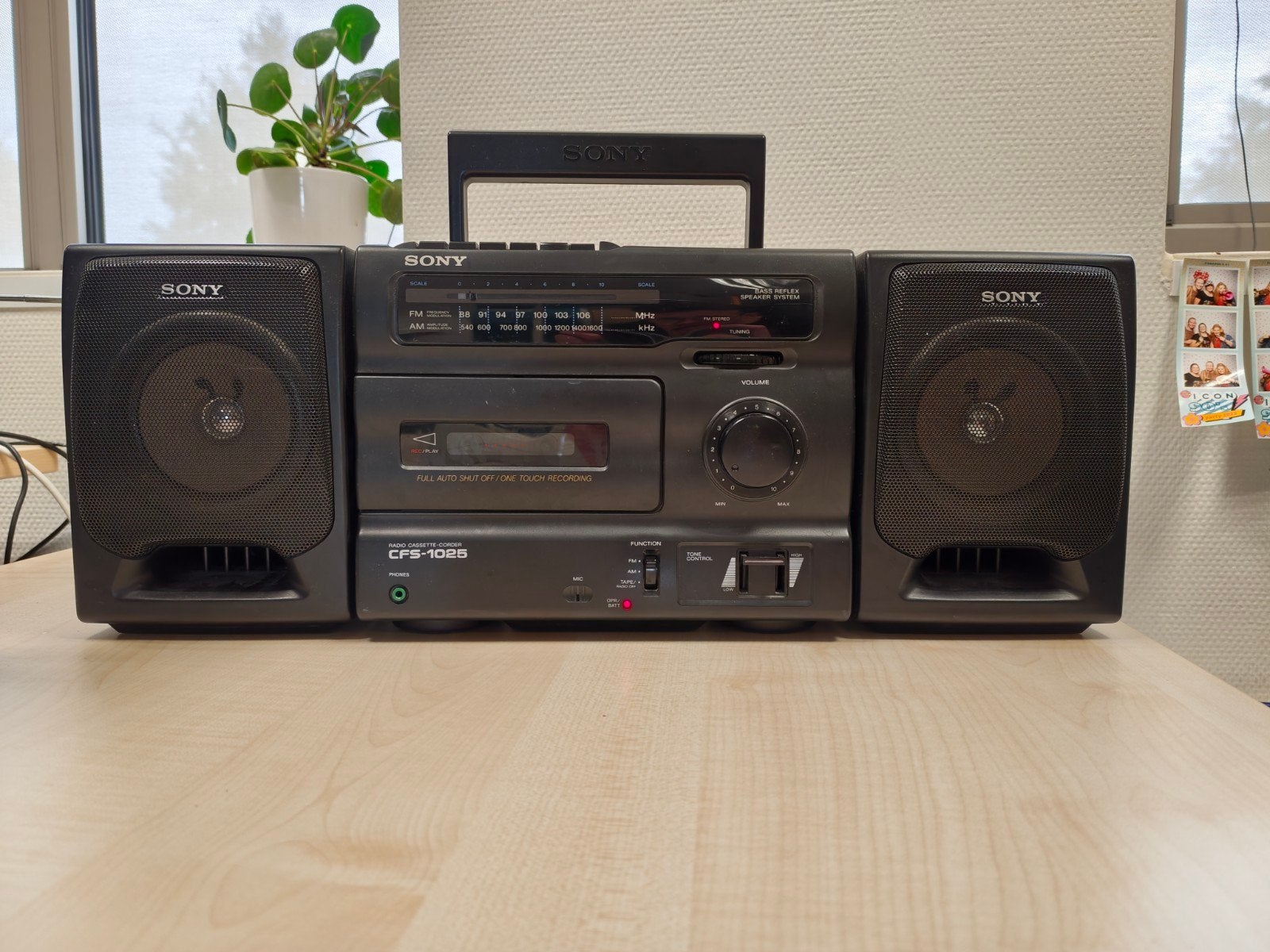 Sony CFS-1025 Radio Cassette-Corder Boombox, Ophalen of Verzenden, Gebruikt, Radio