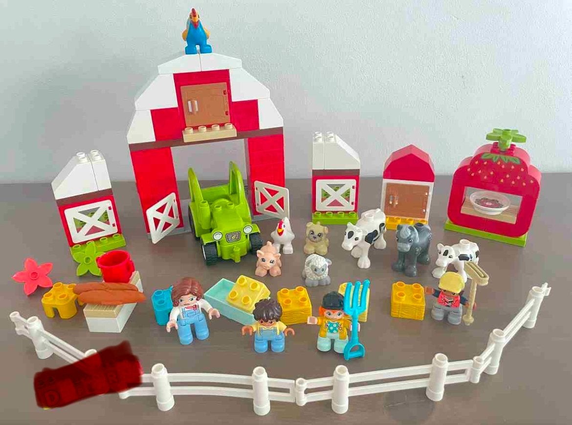 Duplo 10952 - Boerderij met dieren, Gebruikt, Overige thema's, Ophalen of Verzenden, Compleet