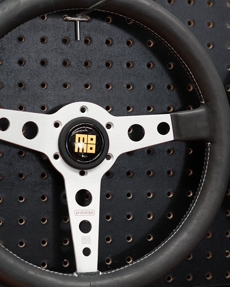 Momo Prototipo heritage stuur sportstuur 350mm zilver zwart, Ophalen of Verzenden