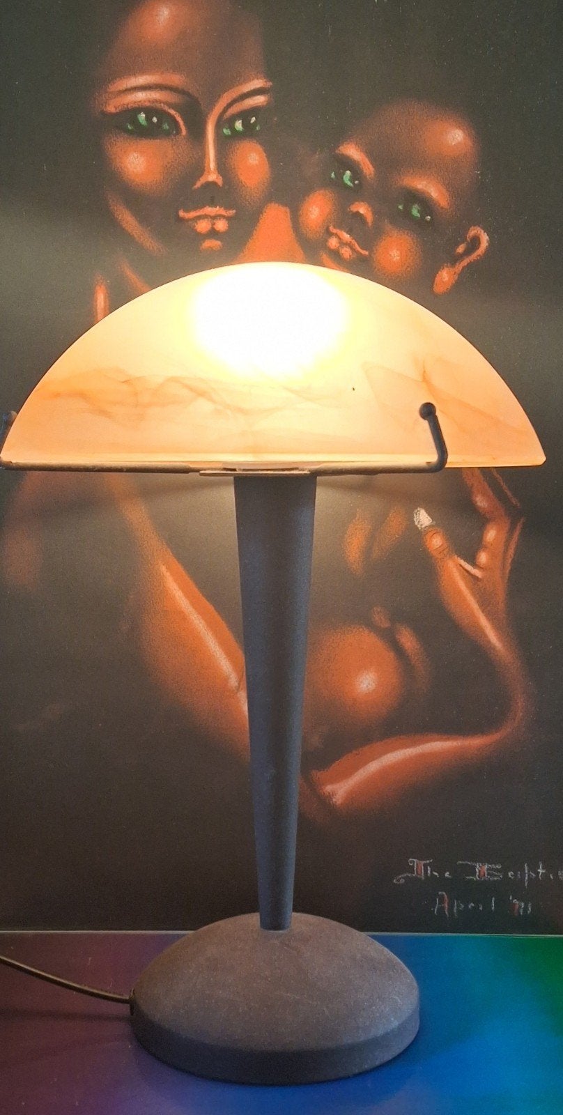 MUSHROOM.  Tafellamp.  Luchten. 32 cm., Ophalen, Overige merken, 32 cm, E27 (groot)
