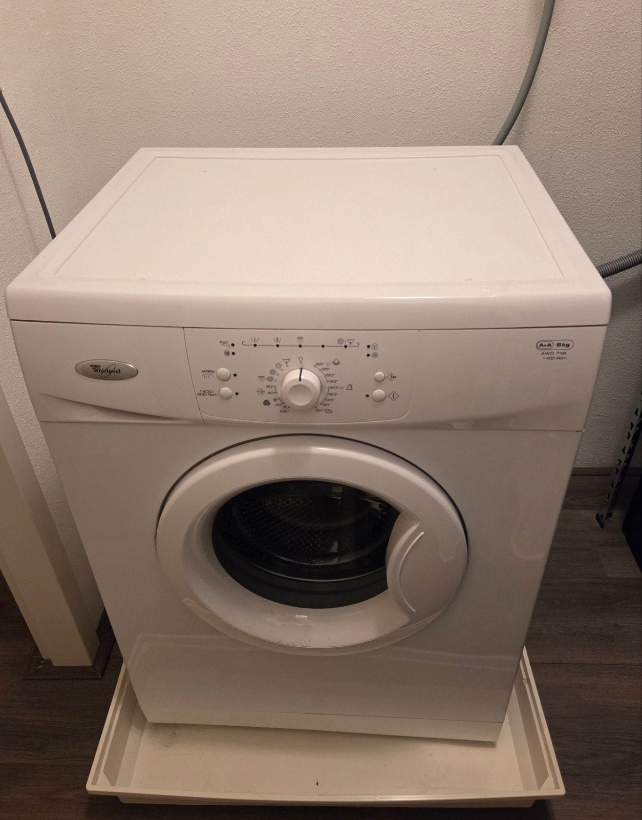 Whirlpool AWO 746 Wasmachine - 6 kg, 1400 toeren, Ophalen, 1200 tot 1600 toeren, Gebruikt, Minder dan 85 cm