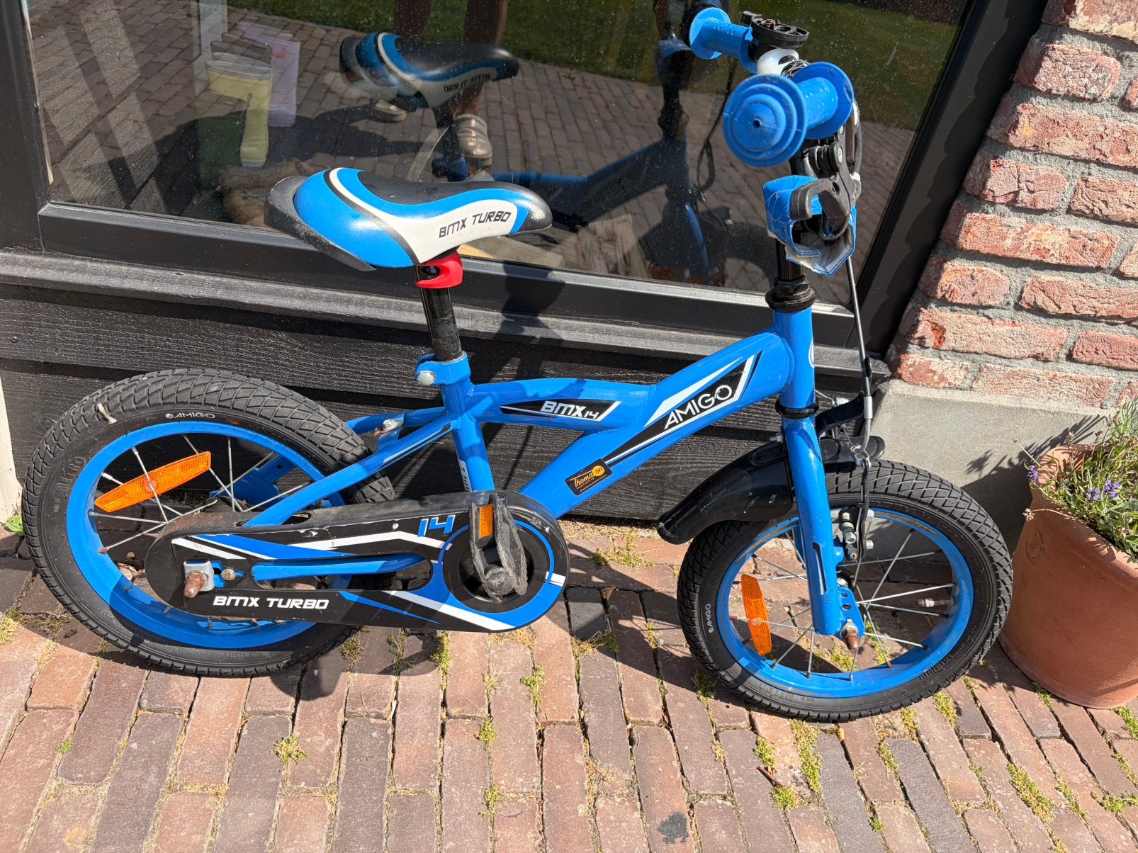 Super stoere jongens fiets BMX 14 inc, Ophalen, Zo goed als nieuw, 16 tot 20 inch