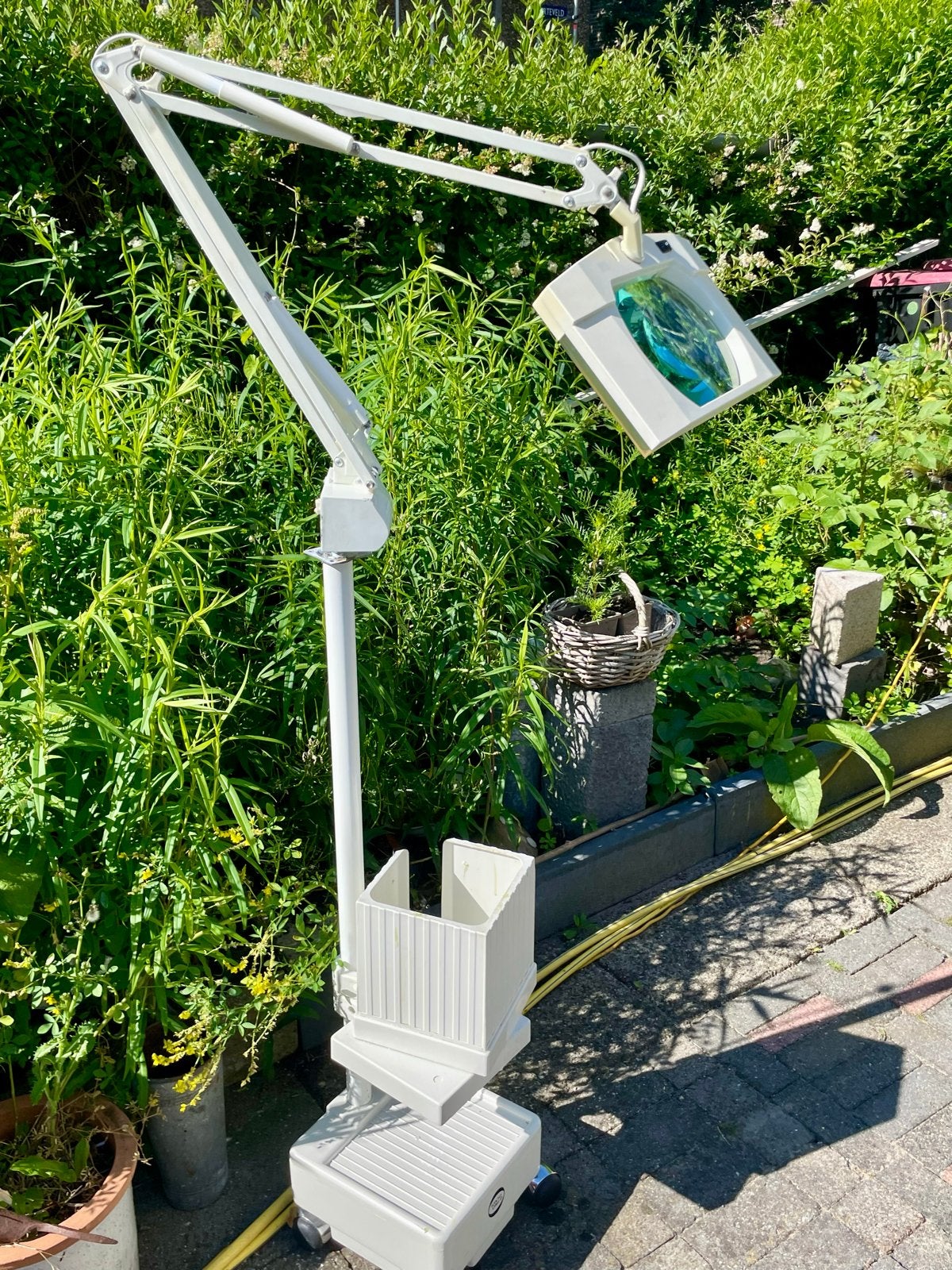 Professionele Loeplamp met Verlichting en Mobiel Statief, Ophalen, Gebruikt, Loeplamp