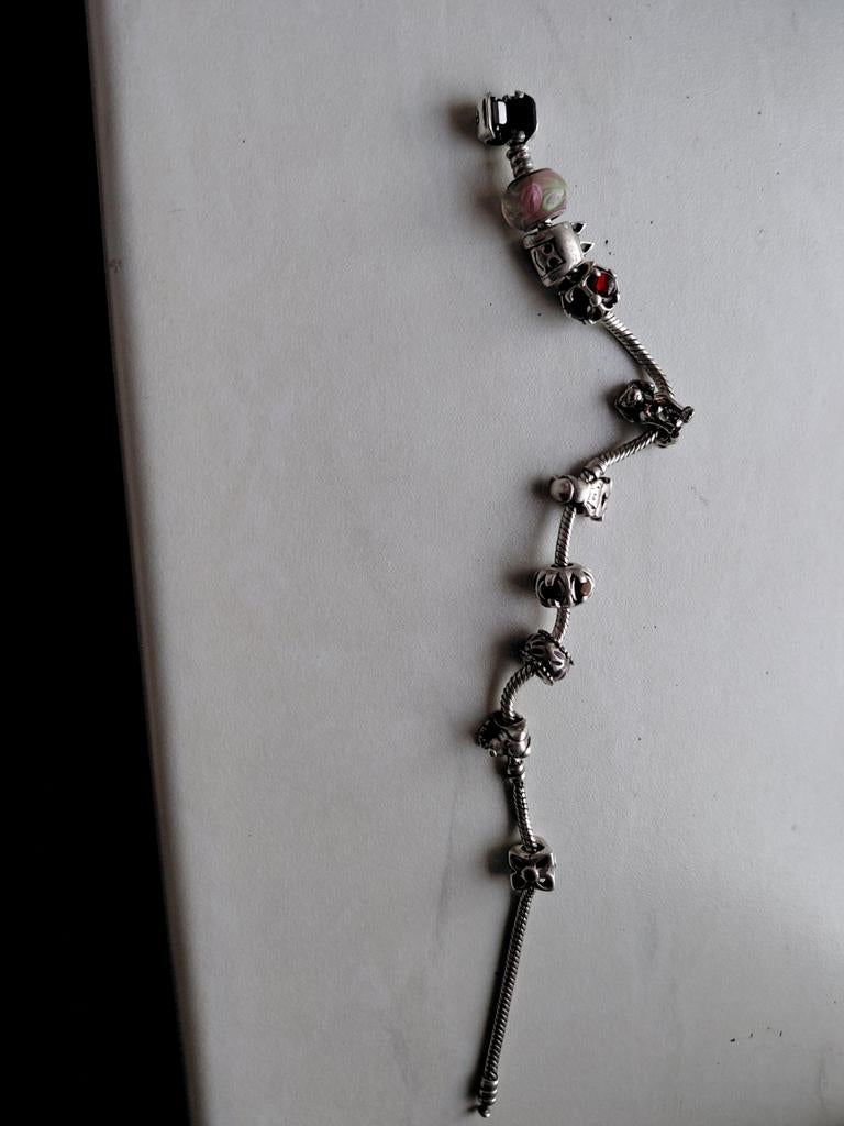 Pandora armband met bedels, Ophalen of Verzenden, Zo goed als nieuw, Zilver, Zilver