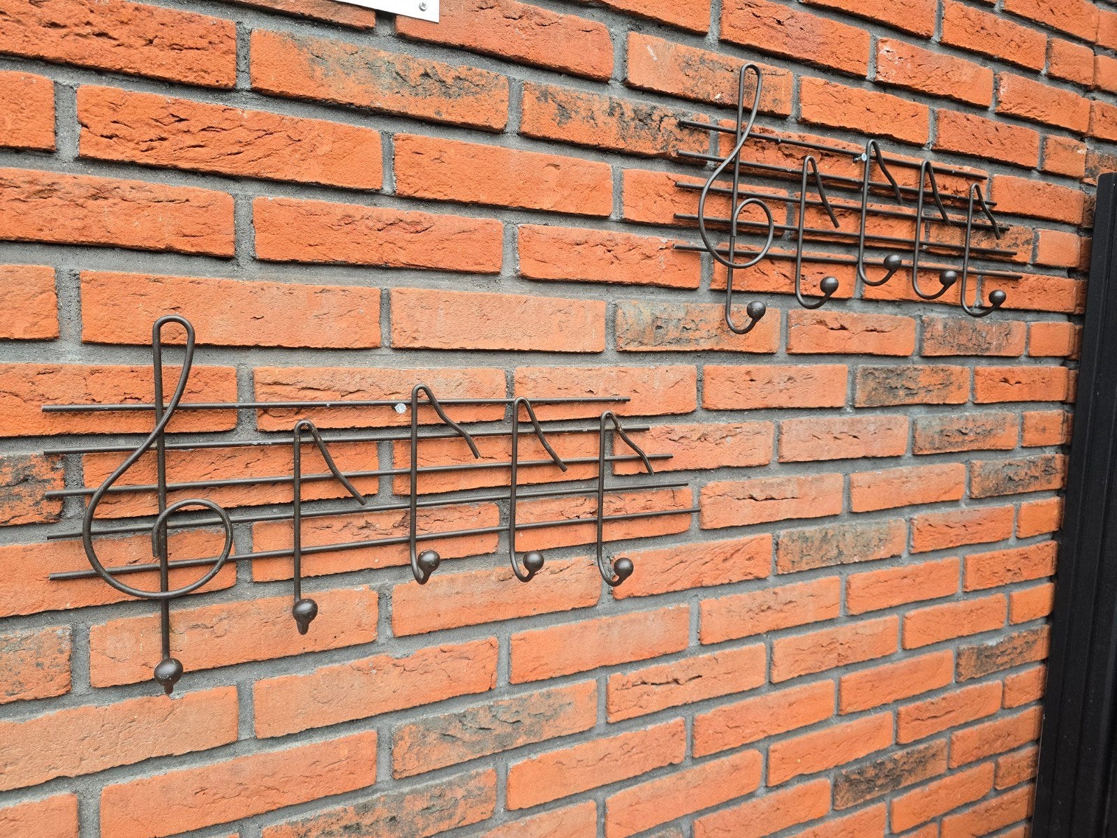 2x Muzieknoten Kapstok - Decoratieve Wandhaken, Ophalen, Wandhaken, Zo goed als nieuw, Minder dan 100 cm