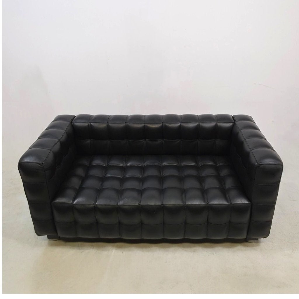 Wittmann kubus design bank zwart 2 zit 90's, Ophalen, Gebruikt, 150 tot 200 cm, Tweepersoons