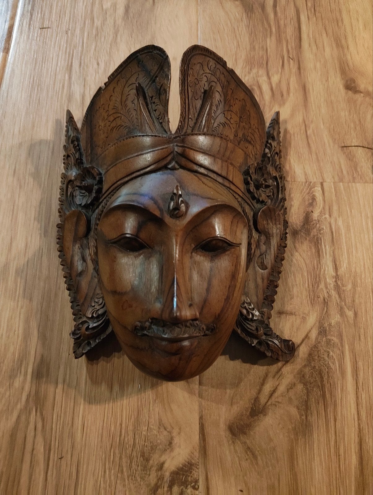 Handgesneden houten masker - Aziatische stijl, Overige onderwerpen, Handgemaakt, 20 - 50 cm, Hout