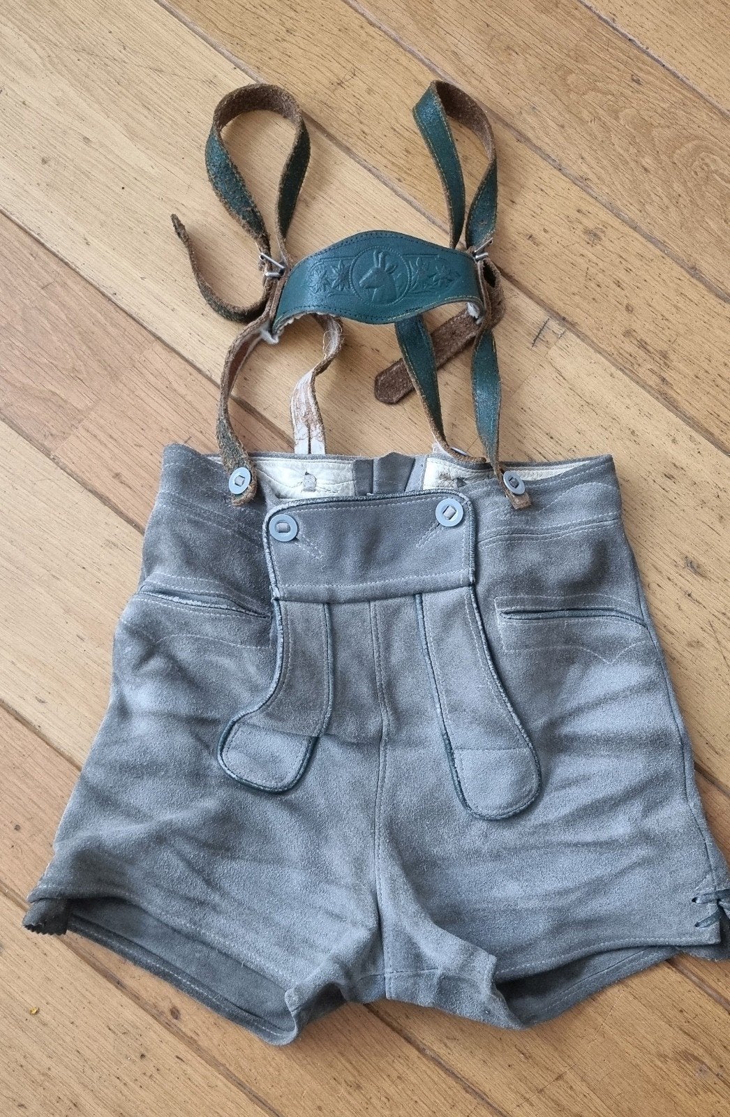 Originele Lederhose Mt 110-122 trachten Oktoberfees, Broek, Gebruikt, Jongen of Meisje, Ophalen of Verzenden