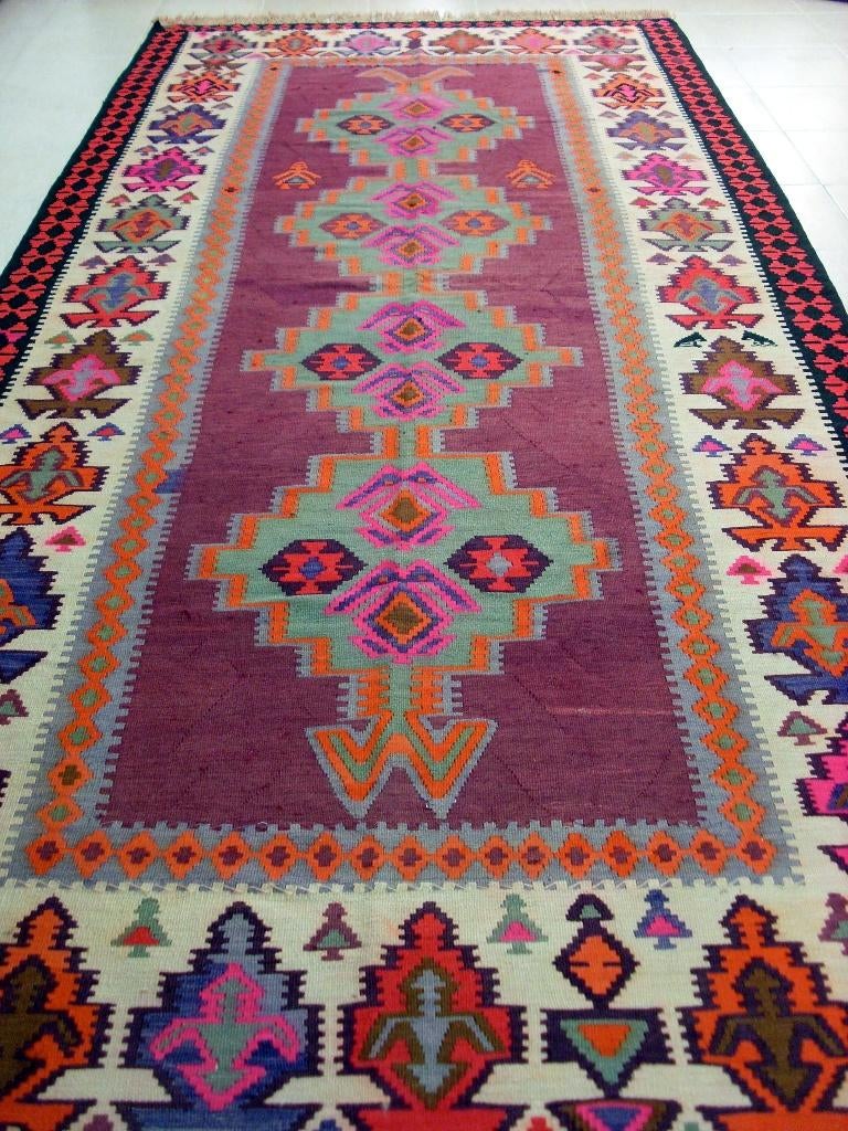 Oosters Harsin kelim 420x195/Perzisch tapijt/Vloerkleed/wol, Www.simatapijten.nl, 150 tot 200 cm, Ophalen of Verzenden, Info@simatapijten.nl