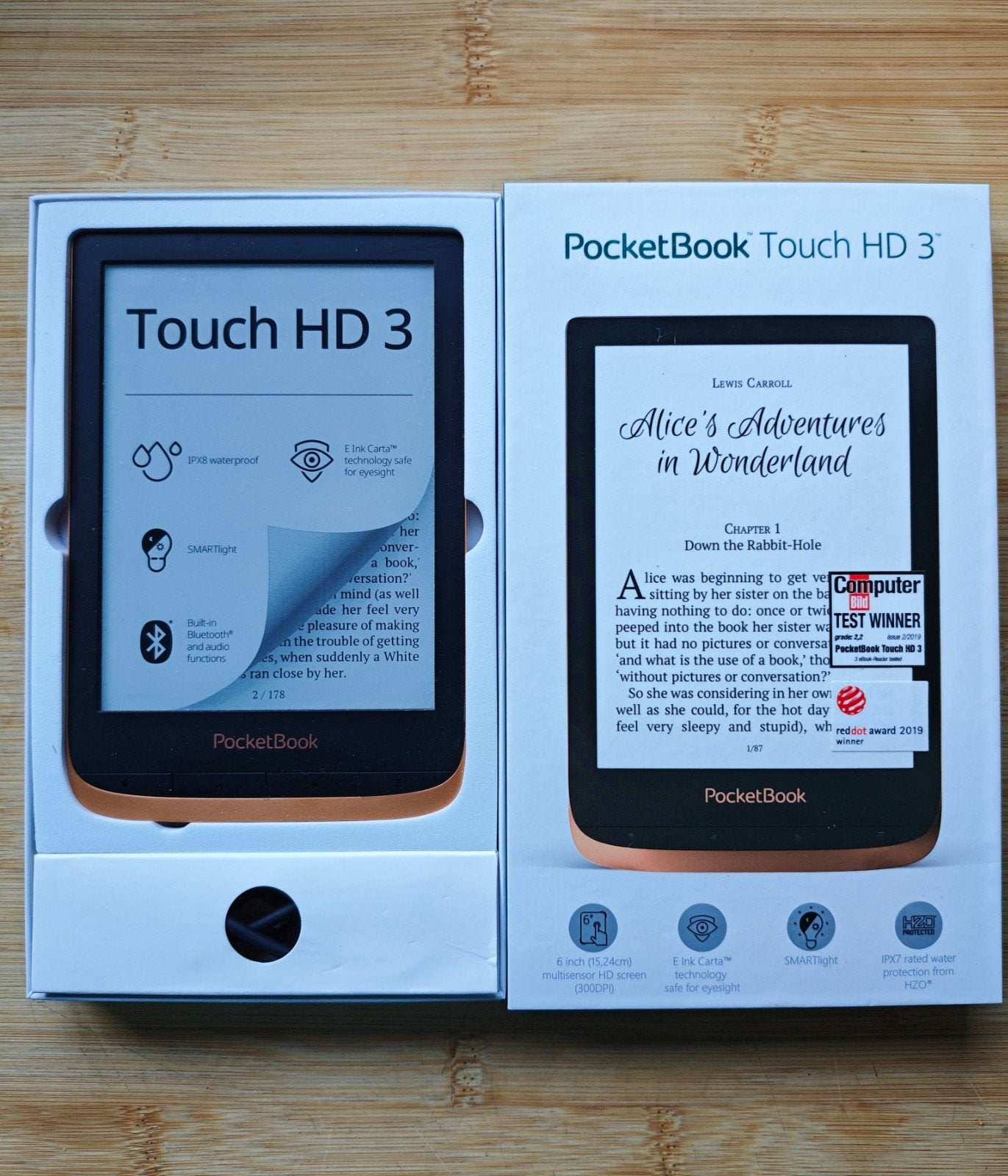 Pocketbook Touch HD3 e-reader, z.g.a.n. + 4300 boeken, Computers en Software, E-readers, 6 inch of minder, Ophalen of Verzenden