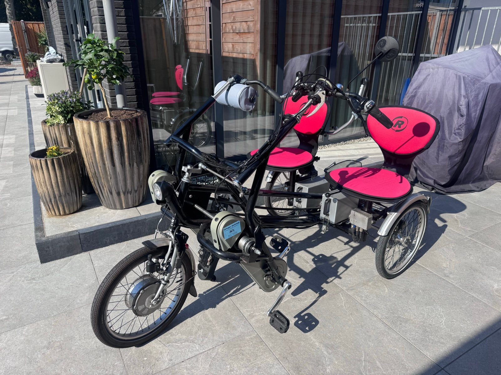 Elektrische Fun2Go duofiets van Van Raam, Overige merken, Gebruikt, Ophalen of Verzenden, 50 km per accu of meer