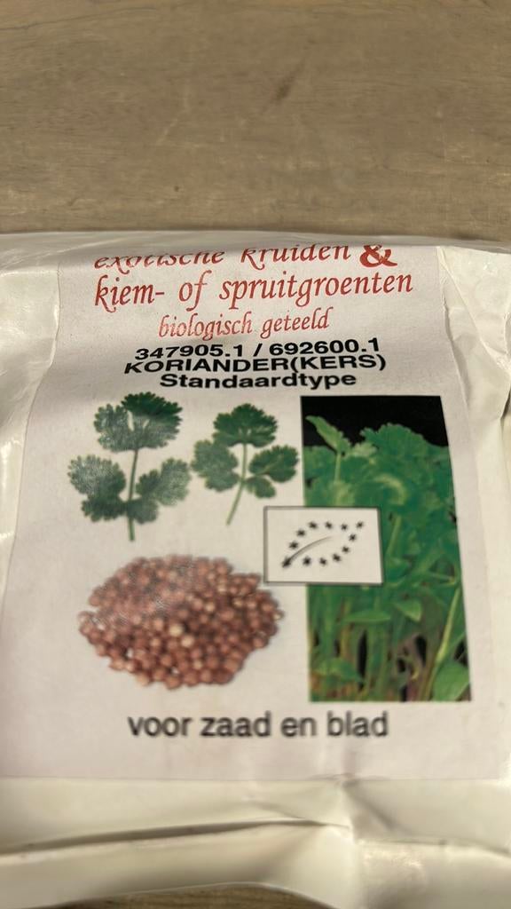 Korianderkers zaden, Ophalen of Verzenden, Volle zon