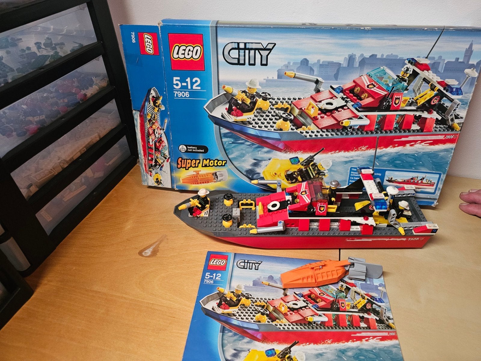 LEGO City Brandweerboot 7906 met Super Motor, City, Lego, Ophalen of Verzenden, Zo goed als nieuw
