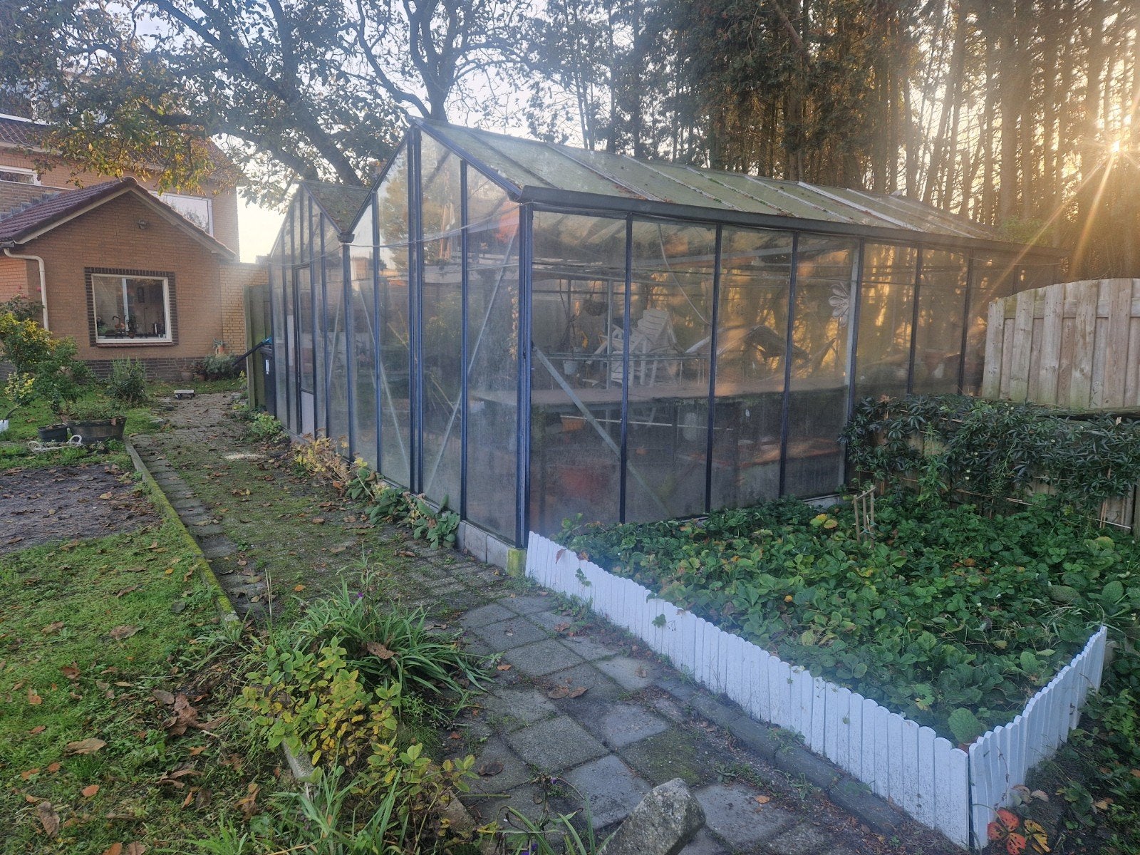 Gratis tuinkas 7x7m - zelf demonteren en ophalen, Gebruikt, Kweekkas, Ophalen of Verzenden, Glas