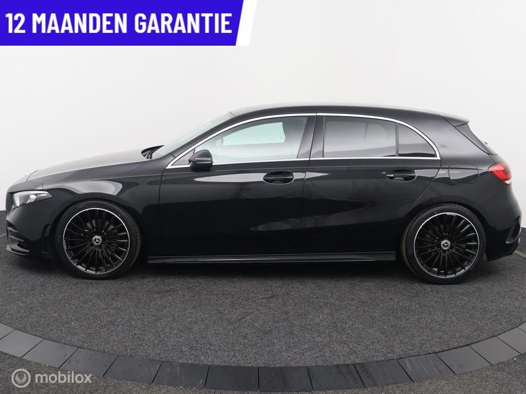 Mercedes A-klasse 220 AMG Plus, Auto's, Gebruikt, Zwart, Leder, Bedrijf