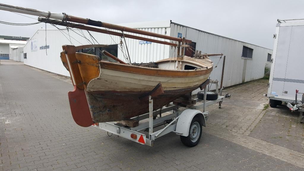 Unieke Kerstholt Spiegel Sloep 1936, Ophalen of Verzenden, Gebruikt, Overige typen, Zeilboot