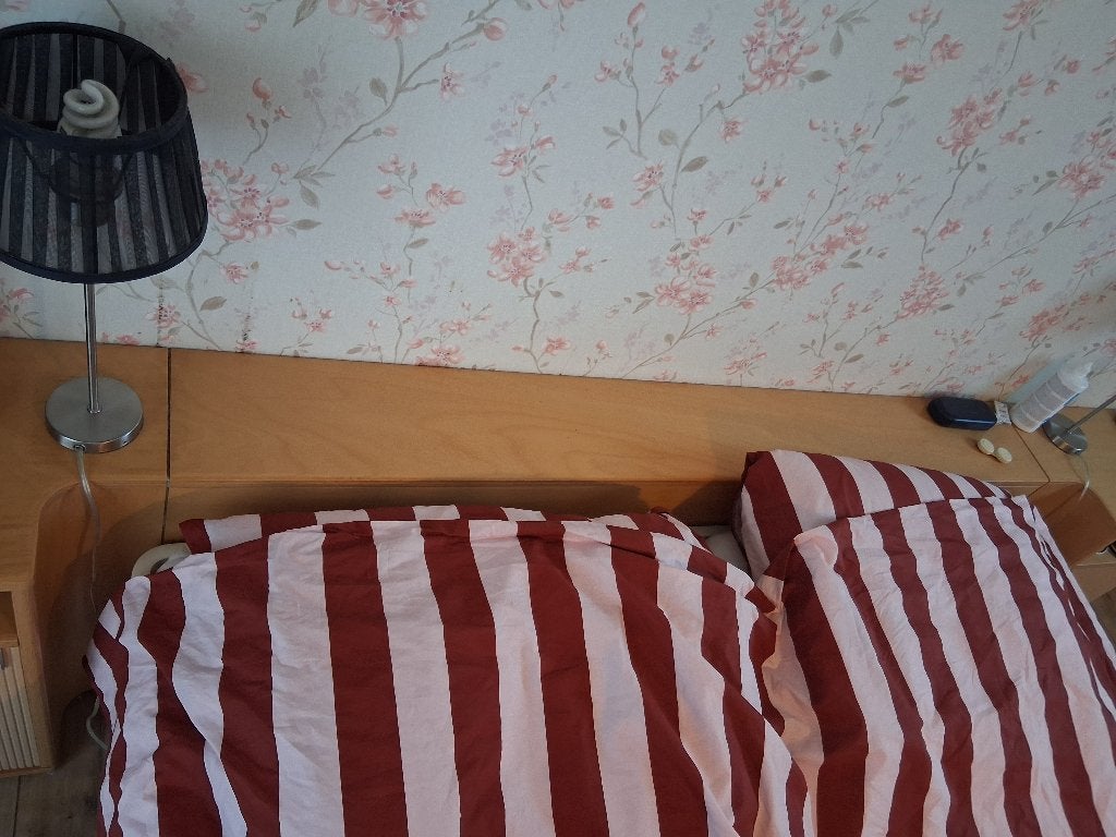 Tweepersoonsbed 160x200 incl bedbodem en 2 losse matrassen, Huis en Inrichting, Ophalen, Gebruikt, Wit, Tweepersoons