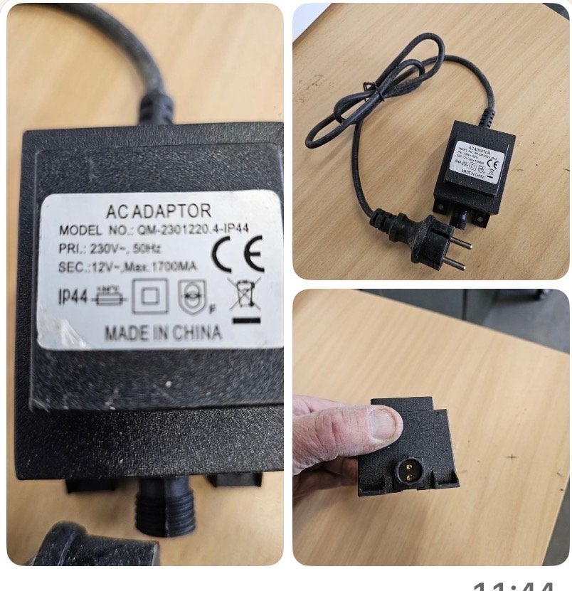 AC Adapter 12V 1700mA IP44 - Buiten Gebruik, Ophalen of Verzenden, Gebruikt
