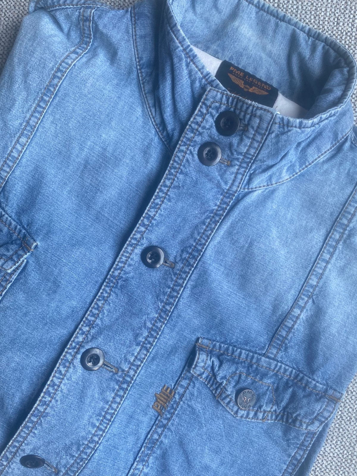 Pme legend spijkerblouse overhemd maat L, Kleding | Heren, Overhemden, Blauw, ., Ophalen of Verzenden, Zo goed als nieuw