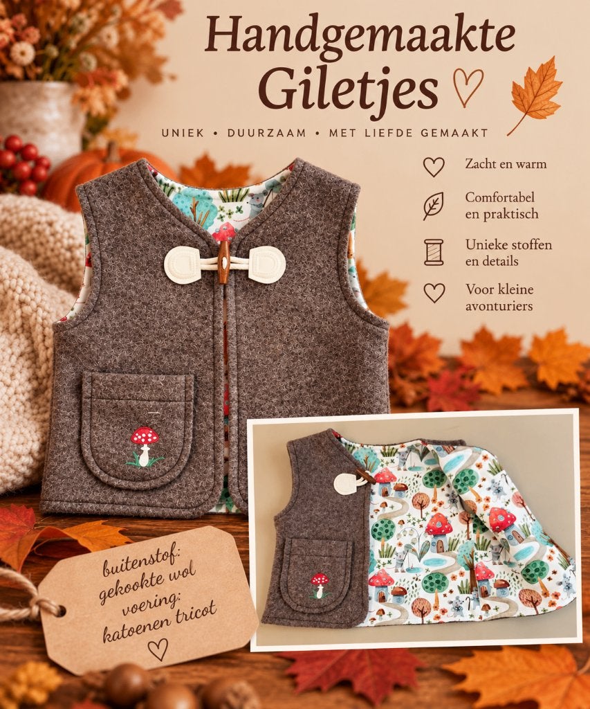 Kindervestje / bolero / bodywarmer / gilet, Kinderen en Baby's, Kinderkleding | Maat 104, Overige typen, Jongen of Meisje, Handgemaakt