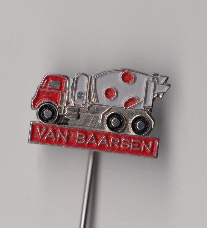 DAF Betonmixer Vrachtwagen Van Baarsen Amsterdam speldje, Gebruikt, Niet vindbaar, Niet vindbaar, Speldje of Pin