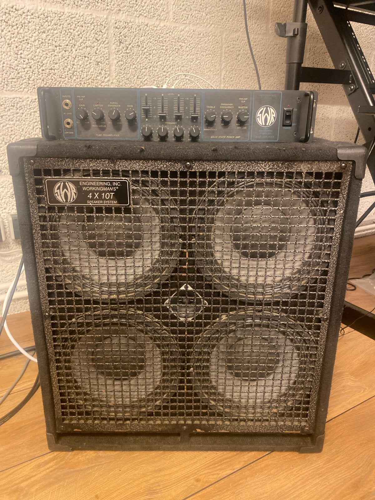 SWR Workingman's 4x10T Speaker System met Amp, Ophalen, Gebruikt, Basgitaar, 100 watt of meer