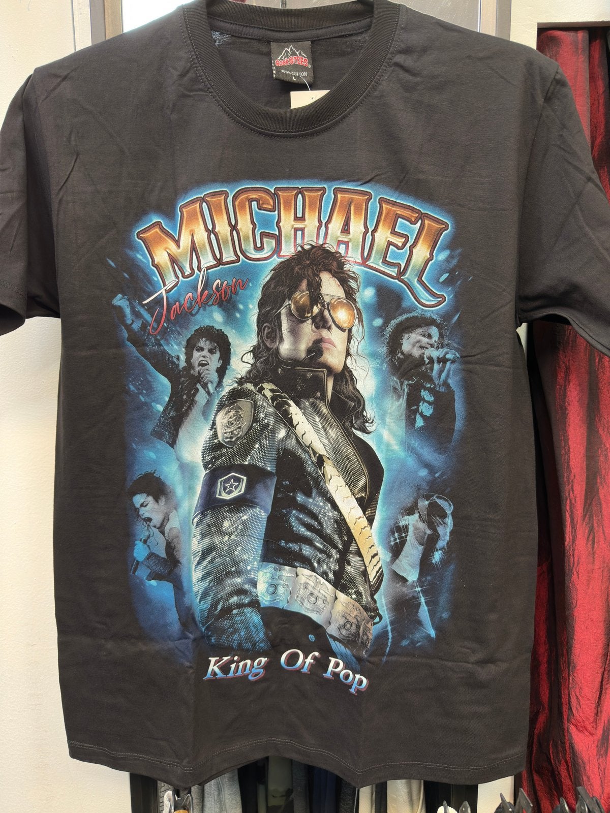 Michael jackson t-shirt maat L glow in the dark, Ophalen of Verzenden, Nieuw, Maat 52/54 (L), Zwart