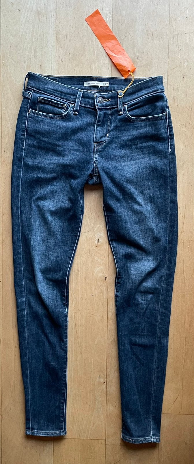Levi’s Levis 710 Super Skinny jeans spijkerbroek W27 L30, Kleding | Dames, Ophalen of Verzenden, Zo goed als nieuw, Blauw, W27 (confectie 34) of kleiner
